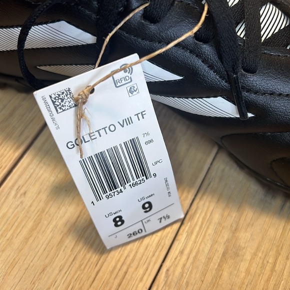 adidas Goletto VIII Black and White Turf Soccer Cleats NWT - Picture 10 of 12